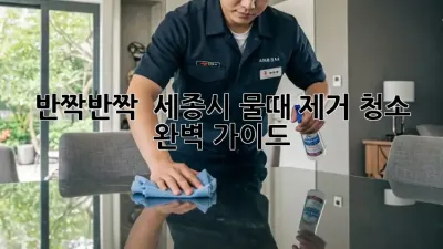 반짝반짝 ✨ 세종시 물때 제거 청소 완벽 가이드!